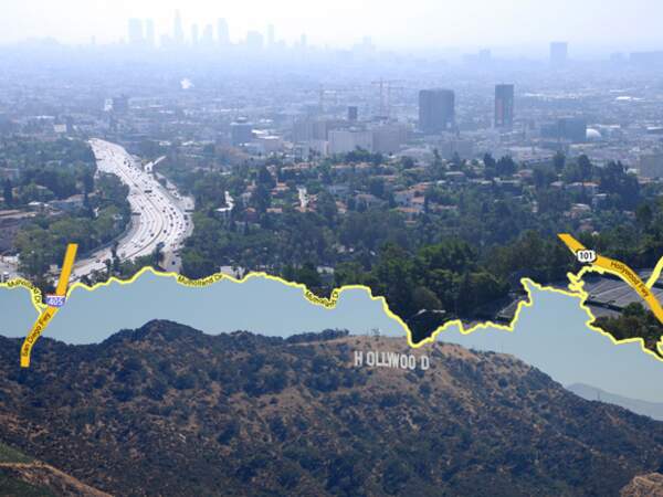 Mulholland Drive offre de beaux points de vue sur Los Angeles