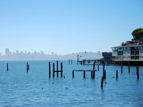 Sausalito offre une vue magnifique sur San Francisco. 