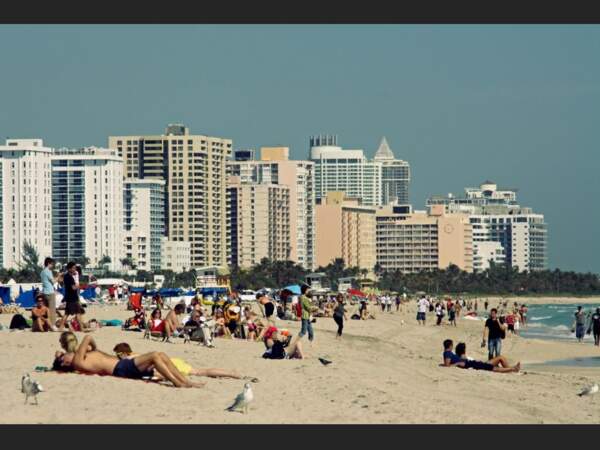 Journée d’hiver ensoleillée à Miami Beach, en Floride, aux Etats-Unis.