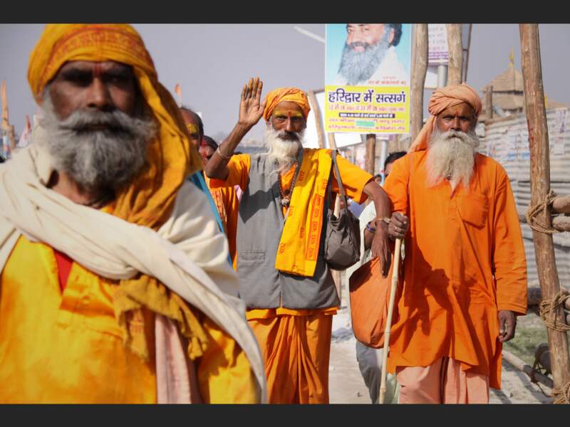 Des pèlerins à Haridwar, dans l’Uttaranchal Pradesh (Inde).