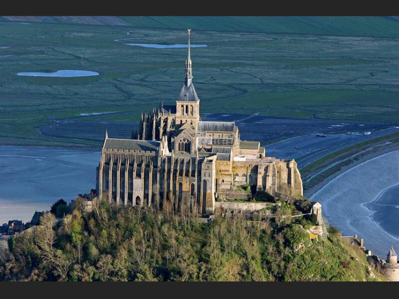 Le Mont-Saint-Michel, à Mont-Saint-Michel, en Normandie (France).