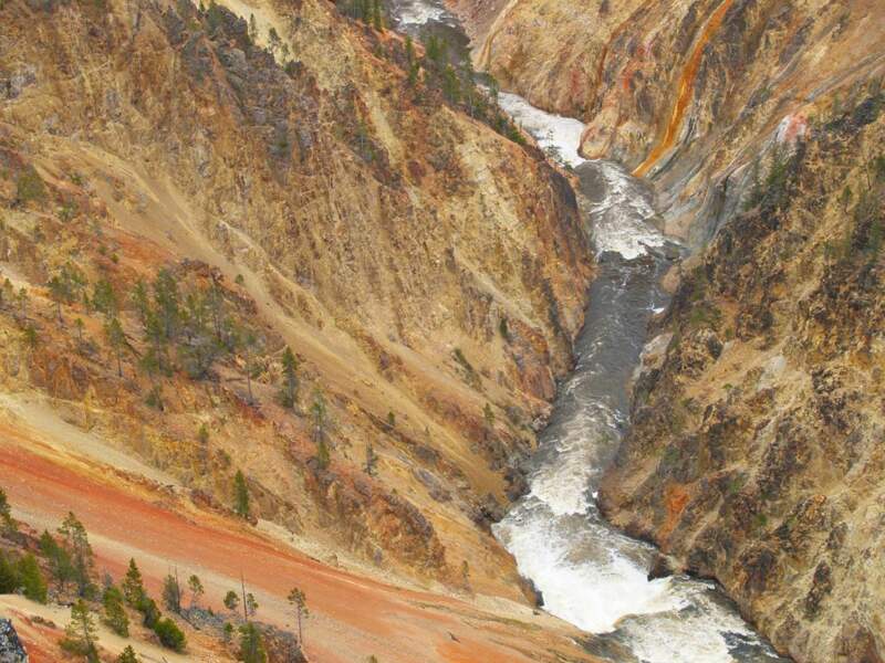 La Yellowstone River et son canyon (Wyoming, Etats-Unis).
