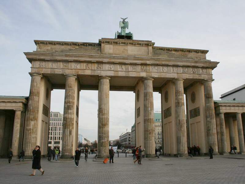 La porte de Brandebourg à Berlin, en Allemagne.