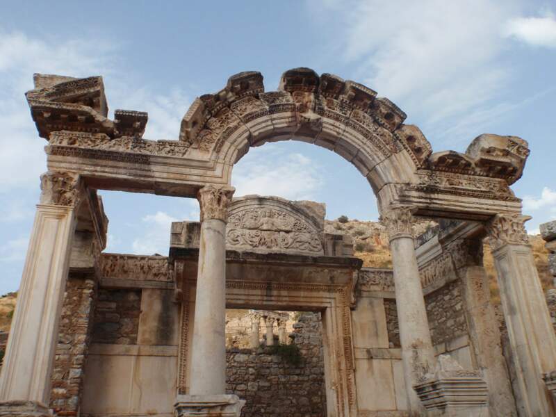 Le temple d'Hadrien, à Ephèse, en Turquie.
