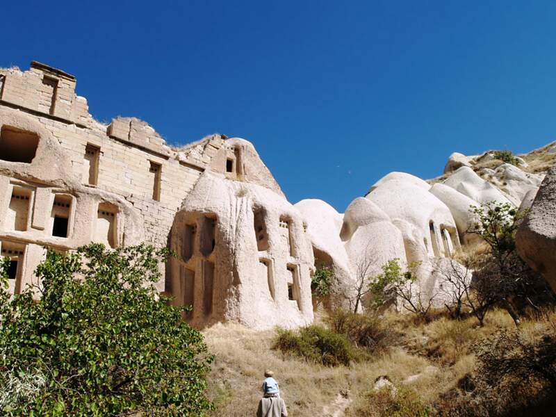 La cité d'Uçhisar, en Cappadoce (Turquie).