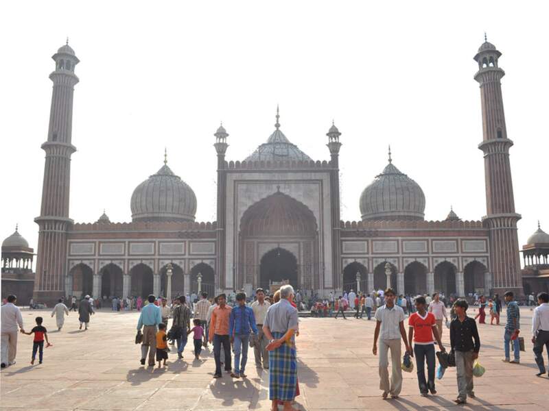 La grande mosquée de Delhi, en Inde.