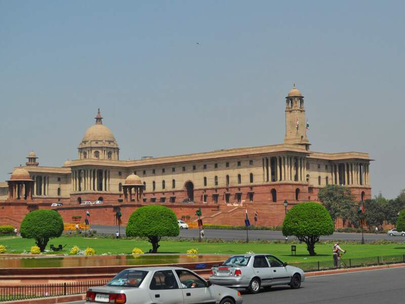 Le palais présidentiel de Delhi, en Inde.