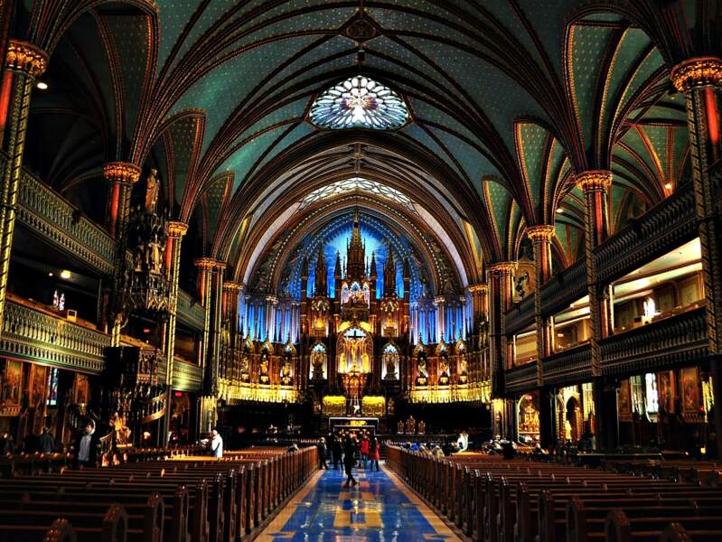 La basilique Notre-Dame-de-Montréal (Québec, Canada). 