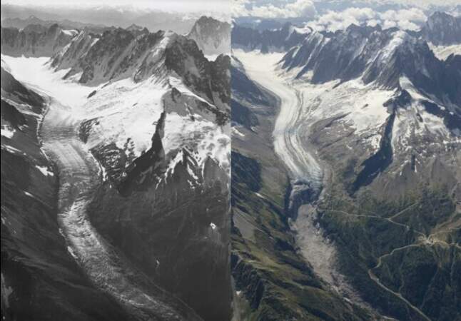 Le glacier d'Argentières entre 1919 et 2019  