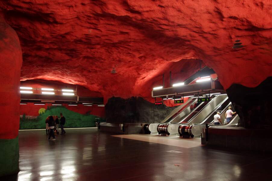 La station Solna, à Stockholm en Suède
