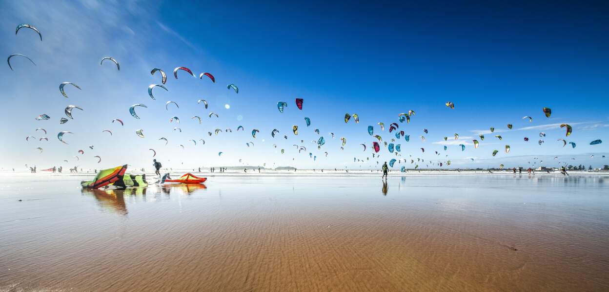 Les plages d'Essaouira, propices au kitesurf