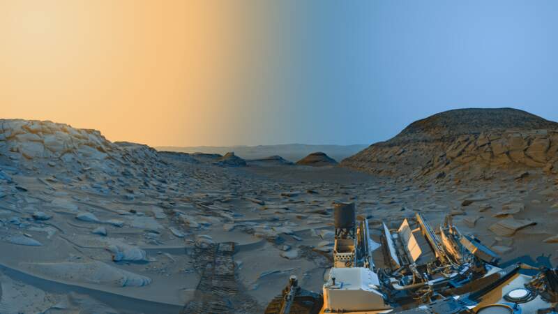 "Carte postale" de Curiosity : la "Marker Band Valley" sur Mars
