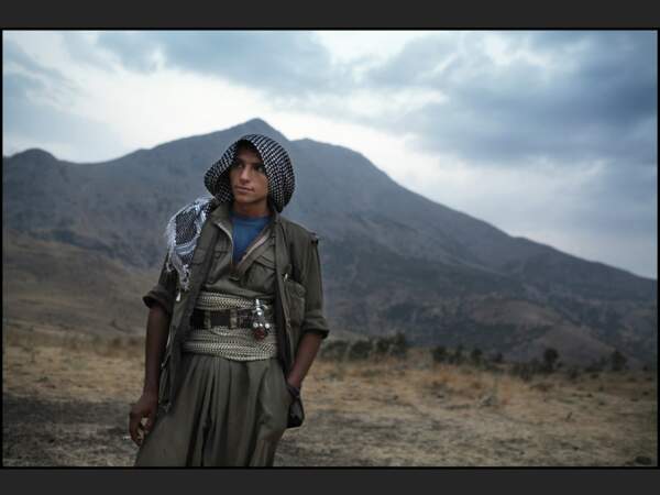 Zone contrôlée par les Peshmergas du PKK. Diyar, 22 ans, est venu d’Iran pour se joindre à la lutte de la guérilla. Irak, région du Kurdistan, frontière turque, août 2007.