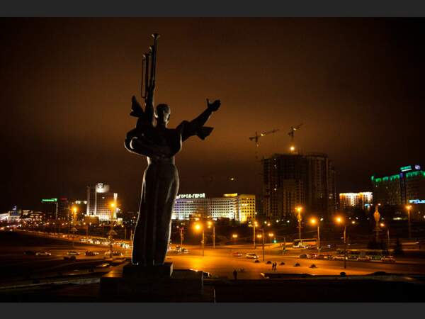 La colline de la Victoire, à Minsk, la capitale de la Biélorussie.