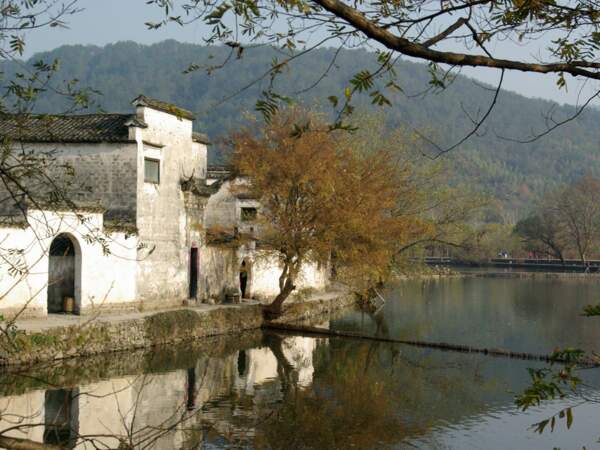 Façades du village de Hongcun, en Chine