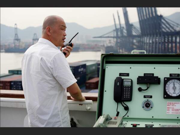 Un pilote chinois à bord du porte-conteneurs Rigoletto