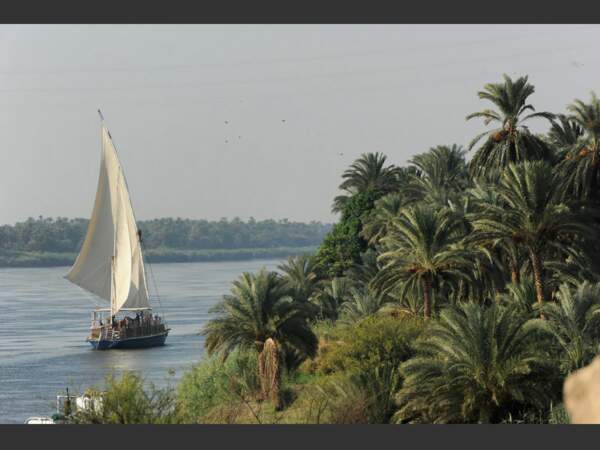 Le sandal poursuit son parcours le long du Nil, en Egypte.