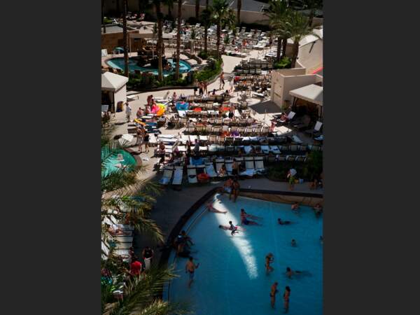 Les piscines du Bellagio, à Las Vegas, aux Etats-Unis.