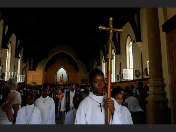 Messe à Notre-Dame-des-Anges, Mahébourg, île Maurice