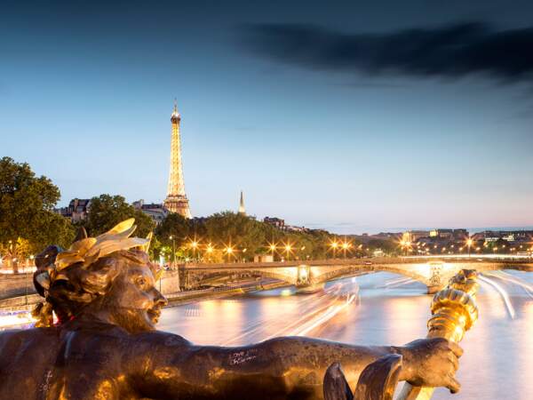 La Seine depuis le pont Alexandre-III, à Paris