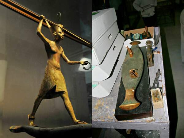 Ce chef-d’oeuvre a été disloqué par les voleurs lors du pillage du musée du Caire, en Egypte.