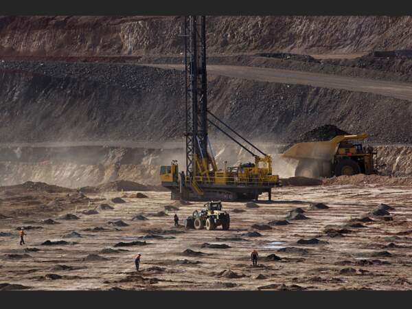 La mine d’or et de cuivre d’Oyu Tolgoi dans le désert de Gobi, en Mongolie