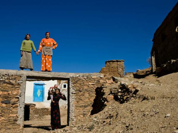 Tilfitine, un village berbère isolé à 70 km de Marrakech, dans le Haut-Atlas, au Maroc.