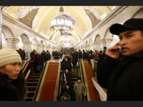 Station Komsomolskaïa dans le métro de Moscou, Russie