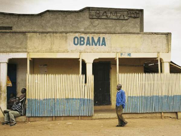 Façade comportant l'inscription « Obama », Kotido, nord de l'Ouganda