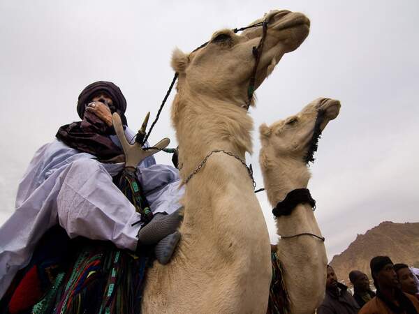 Verdict des vainqueurs lors de la Sebeiba, aux environs de Djanet dans le désert du Tassili N’Ajjer, en Algérie