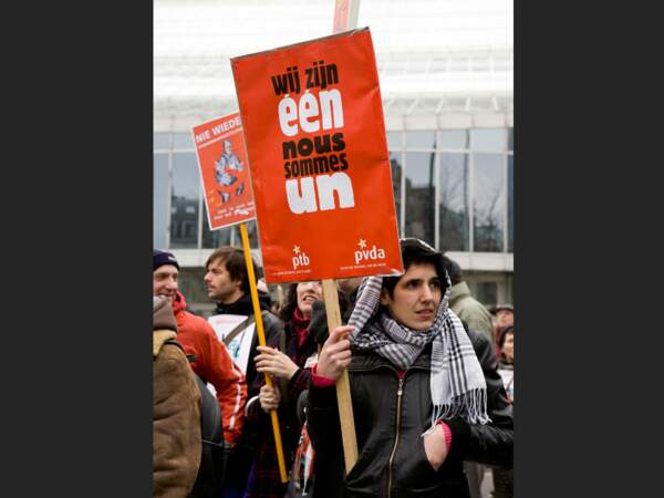 Le 23 janvier 2011, les manifestants en ont appelé aux valeurs de la Belgique et de Bruxelles, l'une des capitales européennes.