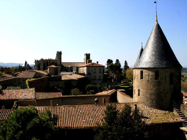 Vue du château, Carcassonne, Languedoc-Roussillon, France