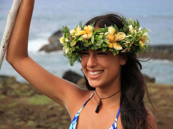 Jeune femme pascuane lors de Tapati Rapa Nui