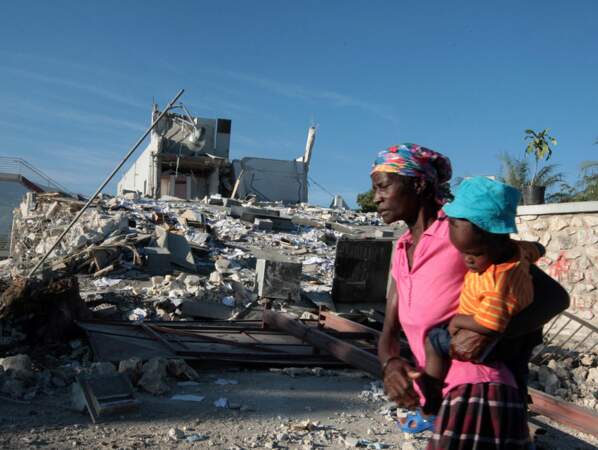 Rue de Port-au-Prince, en Haïti, après le séisme du 12 janvier 2010