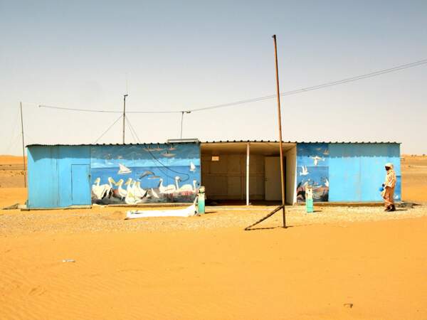Le bureau du Parc National du Banc d'Arguin, en Mauritanie.