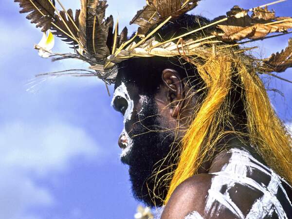 Danseur kanak de l'île des Pins, en Nouvelle-Calédonie.