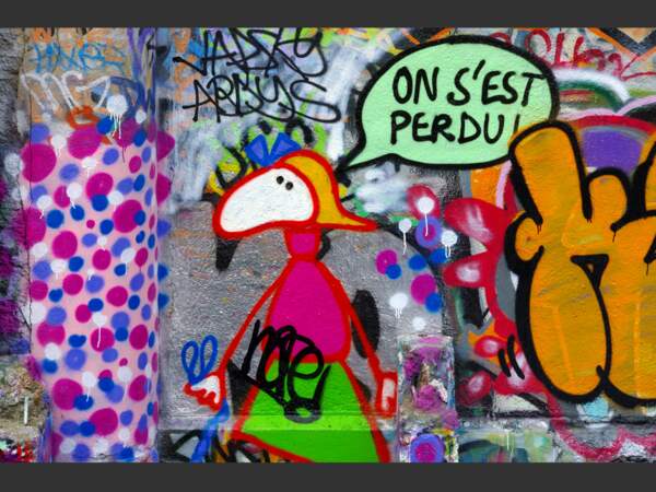 Un graffiti original, non loin des quais de Seine, à Paris.