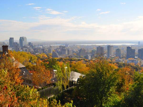 La ville de Montréal vue depuis le Mont Royal (Québec, Canada). 