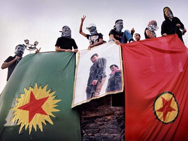 Militants pro-Kurdes à Istanbul, en Turquie.