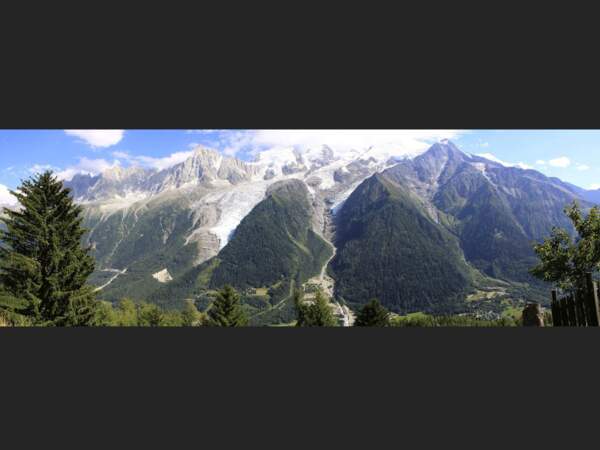 Glaciers des Bossons et de Taconnaz, dans les Alpes