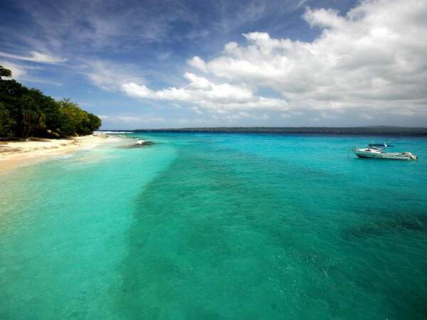 Une plage sur l’île d’Espiritu Santo, dans l’archipel du Vanuatu.