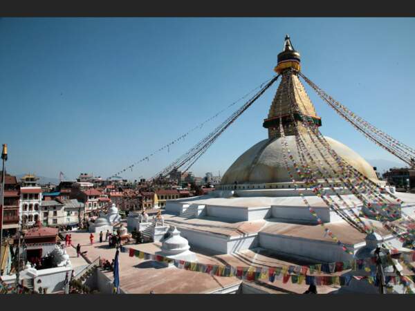 Le stupa de Bodnath, à Katmandou, au Népal.