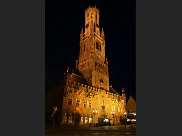 Le célèbre beffroi de Bruges, en Belgique.