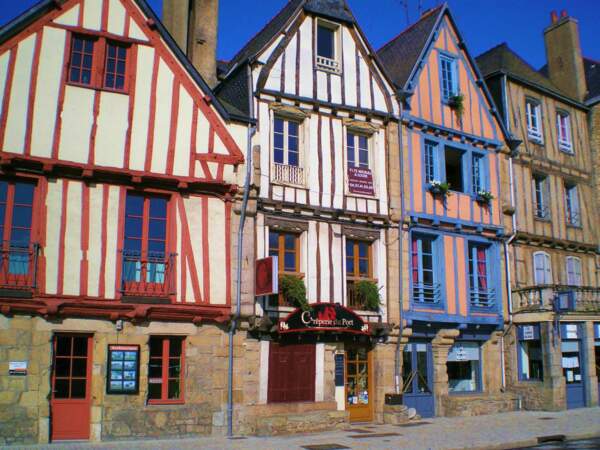 Les maisons à colombages de Vannes, dans le Morbihan, sont très colorées.