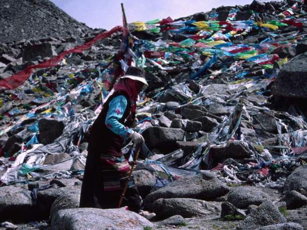 L’approche du col du Kailash, au Tibet, en Chine