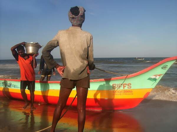 Pêcheurs de Pondichéry, en Inde
