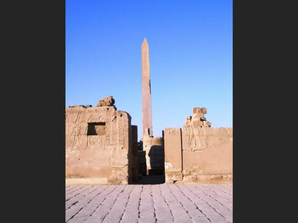 L’obélisque de Thoutmosis Ier, érigé sur le site archéologique de Karnak, au nord de la ville de Louxor, en Egypte.