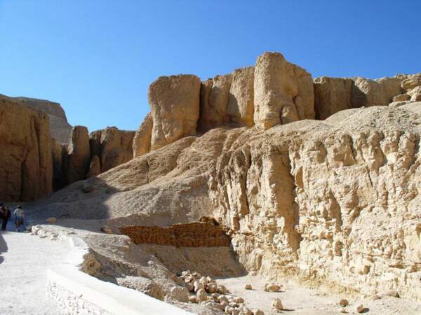 Le fond de la Vallée des rois, située sur la rive occidentale du Nil, près de Louxor, en Egypte.