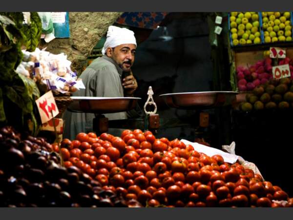 Un vendeur du Caire, en Egypte.