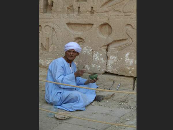 Temple en pleine restauration en Egypte
